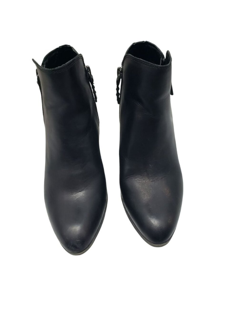 FRYE Leather Ankle Booties Side Zipper Womens 6.5 Black Brown Fall Boho Western - Picture 7 of 15